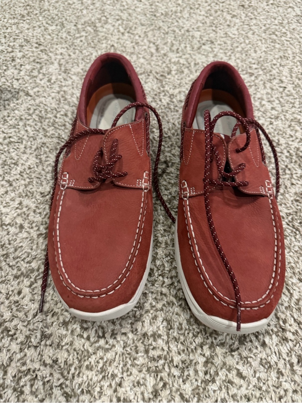 Sperry Burgundy Red Leather Boat Shoes